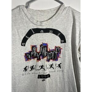 Vintage Nike Atlanta Peachtree Road Race 1994 Tee Shirt Gray‎ Size Medium FLAWS